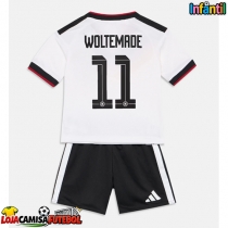 Camisa de Futebol Alemanha Nick Woltemade #11 Equipamento Principal Infantil Mundo 2026 Manga Curta (+ Calças curtas)